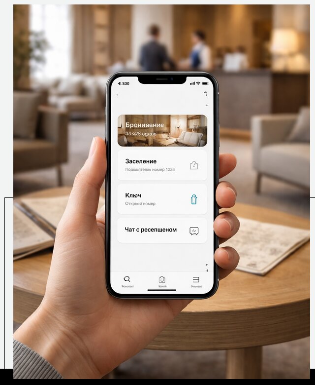 Мобильное приложение для гостей отеля в Азове, управление сервисом